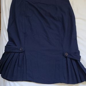 Belle Poque Side Pleated Stretch Pencil Skirt